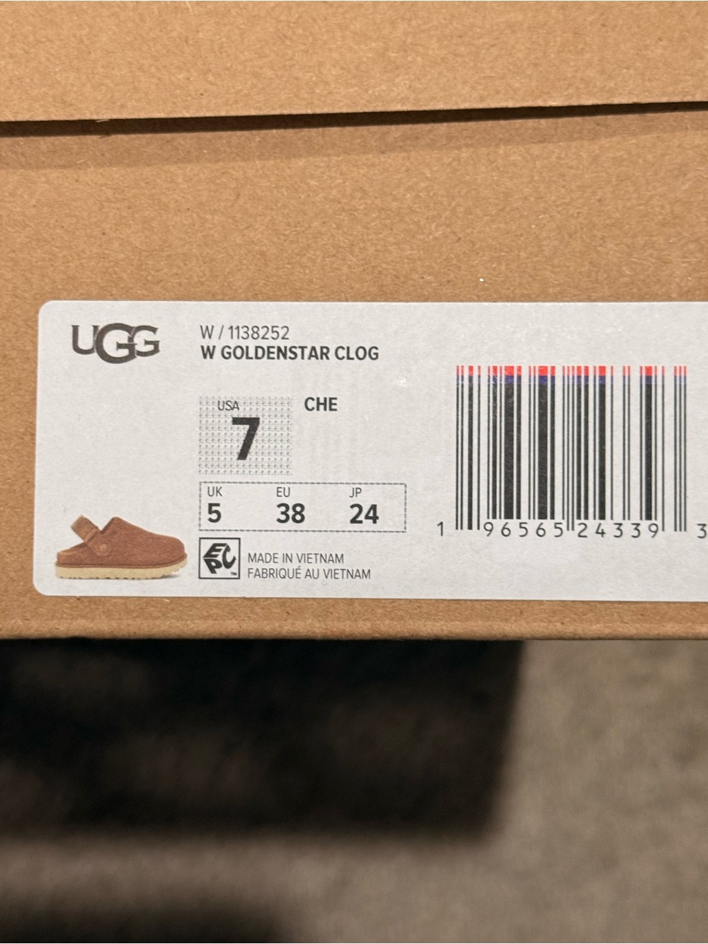 UGG Women’s Chestnut Brown goldenstar Clog - Picture 2 of 7